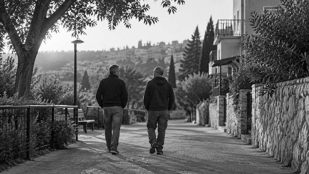 בדידות גברים: לפעמים הדרך מתחילה בהליכה, לא בשיחה